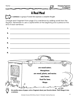 A Real Meal - Scholastic