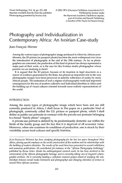 Photography and individualization in contemporary Africa : an