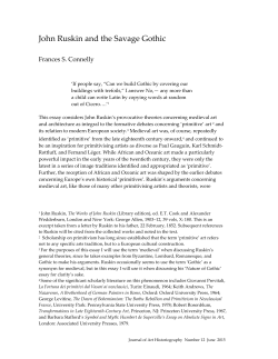 John Ruskin and the Savage Gothic