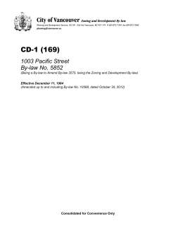 CD-1 By-Law 169: 1003 Pacific Street