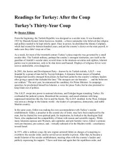 Readings for Turkey: After the Coup
