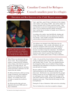 detention - Canadian Council for Refugees