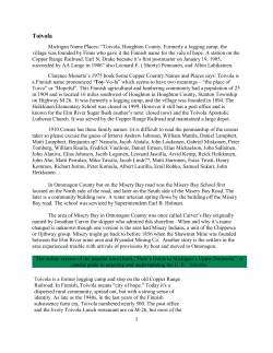 Toivola Community History