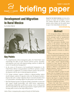 Development and Migration In Rural Mexico