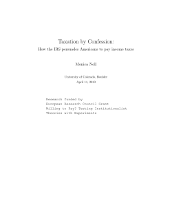 Taxation by Confession: how the IRS persuades