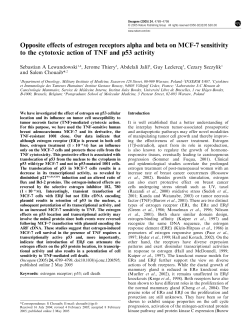 Opposite effects of estrogen receptors alpha and beta on MCF