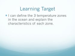 Ocean Temperature Notes
