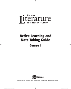 Active Learning and Note Taking Guide