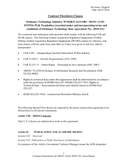 Contract Flowdown Clauses