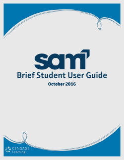 SAM Student Manual