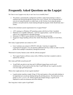 Frequently Asked Questions on the Logojet
