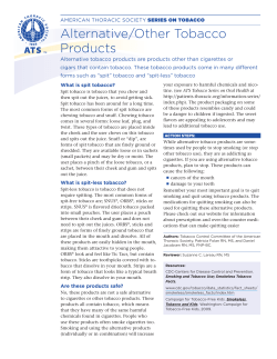 Alternative/Other Tobacco Products