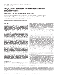 PolyA_DB: a database for mammalian mRNA polyadenylation