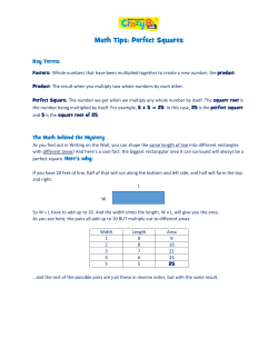 Math Tips: Perfect Squares