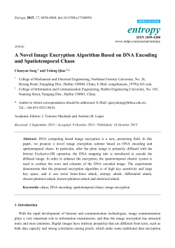 A Novel Image Encryption Algorithm Based on DNA Encoding and