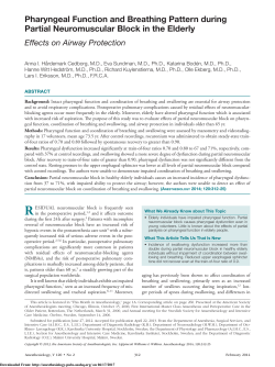 Pharyngeal Function and Breathing Pattern during