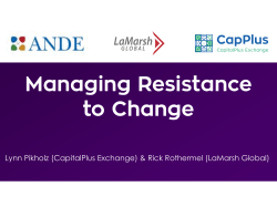 Managing Resistance to Change