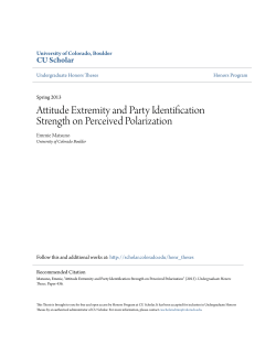 Attitude Extremity and Party Identification Strength on