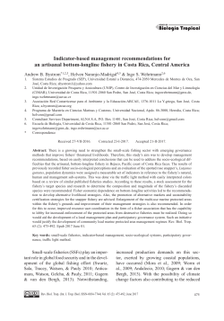 Indicator-based management recommendations for an artisanal