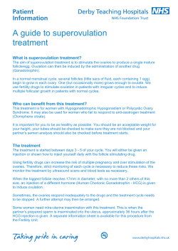 Superovulation treatment - Derby Teaching Hospitals NHS