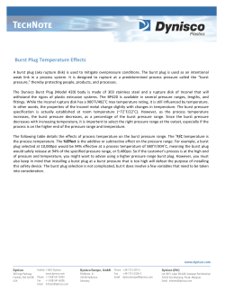 Burst Plug Temperature Effects