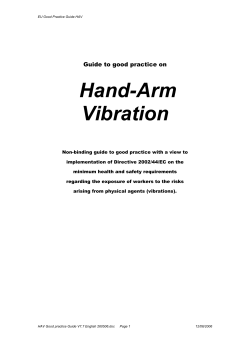 Hand-Arm Vibration - Institute of Sound and Vibration Research