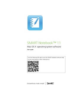 SMART Notebook 11 user`s guide for Mac OS X operating system