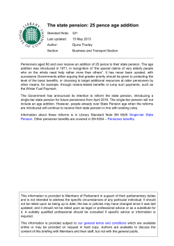 State pension: 25 pence age addition