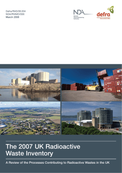 A Review of Processes cover.qxp - UK Radioactive Waste Inventory
