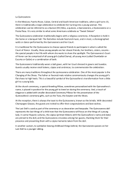 La Quinceanera In the Mexican, Puerto Rican, Cuban, Central and