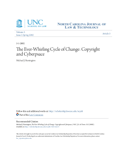 The Ever-Whirling Cycle of Change: Copyright and Cyberpsace