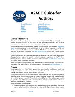 ASABE Guide for Authors