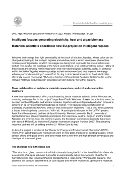 Intelligent fa&ccedil;ades generating electricity, heat and algae biomass