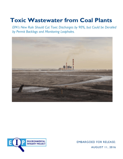 Toxic Wastewater from Coal Plants