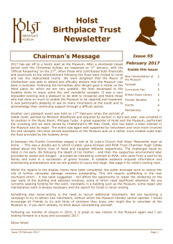 February 2017 Newsletter