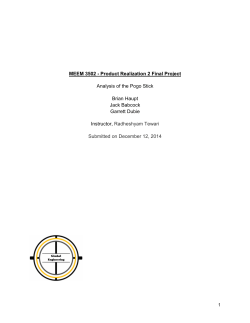 MEEM 3502 - Product Realization 2 Final Project Analysis