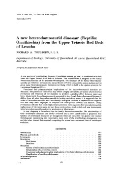 A new heterodontosaurid dinosaur (Reptilia: Ornithischia) from the