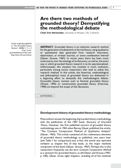 Are there two methods of grounded theory? Demystifying the