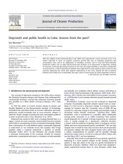 Degrowth and public health in Cuba: lessons from the past?