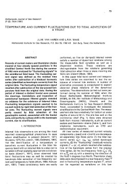 temperature and current fluctuations due to tidal
