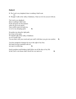 Psalm - St. Joseph Catholic Church