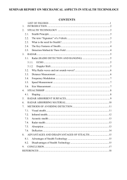 seminar report on mechanical aspects in stealth