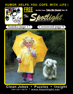 Sudoku page 17 Crossword page 9