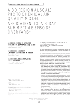 a 3d regional scale photochemical air quality model