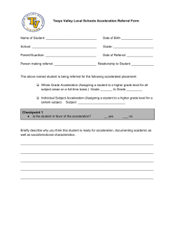 ​Teays Valley Local Schools Acceleration Referral Form Checkpoint 1