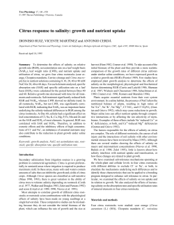 Citrus response to salinity: growth and nutrient uptake
