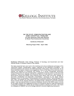 On the State, Democratization and Some Conceptual Problems