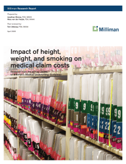 Impact of height, weight, and smoking on medical claims