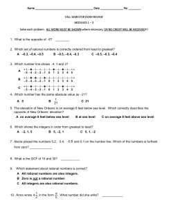 Fall Semester Exam ADV Review 2