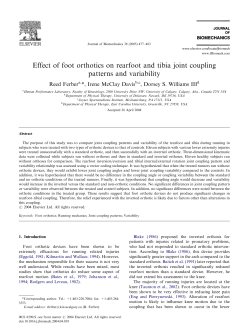 Effect of foot orthotics on rearfoot and tibia joint coupling patterns
